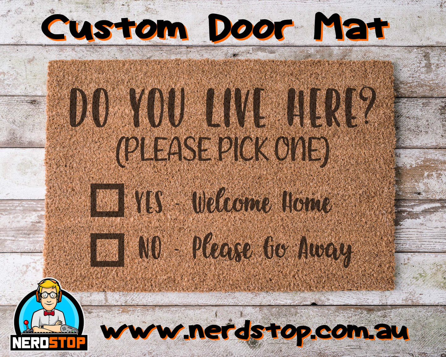 Coir Doormat - Do you live here?