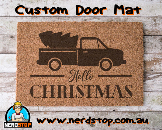 Coir Doormat - Hello Christmas