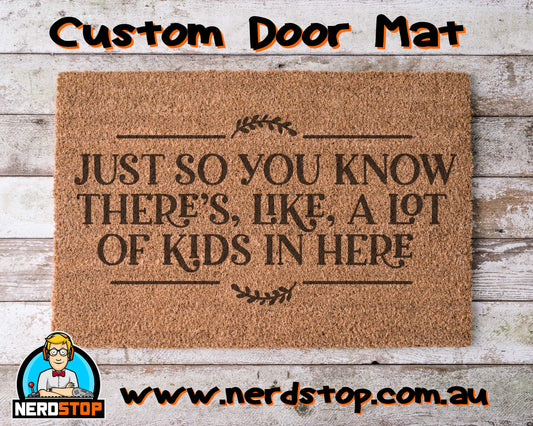 Coir Doormat - Lots of kids