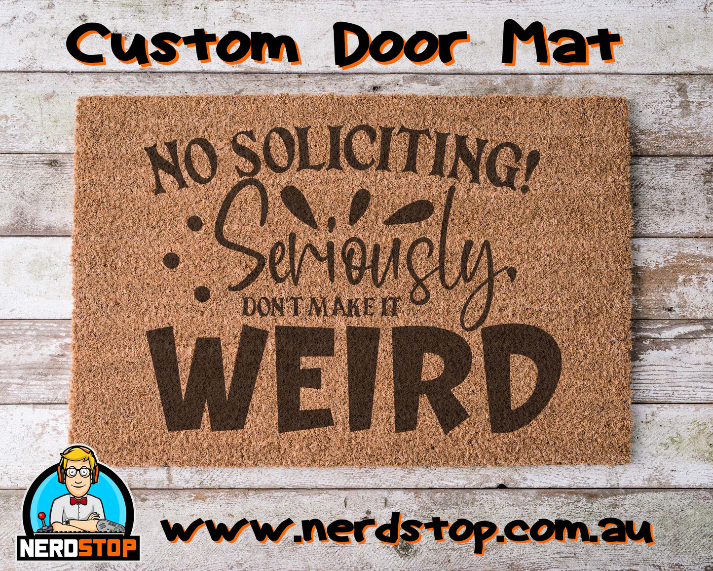 Coir Doormat - No soliciting