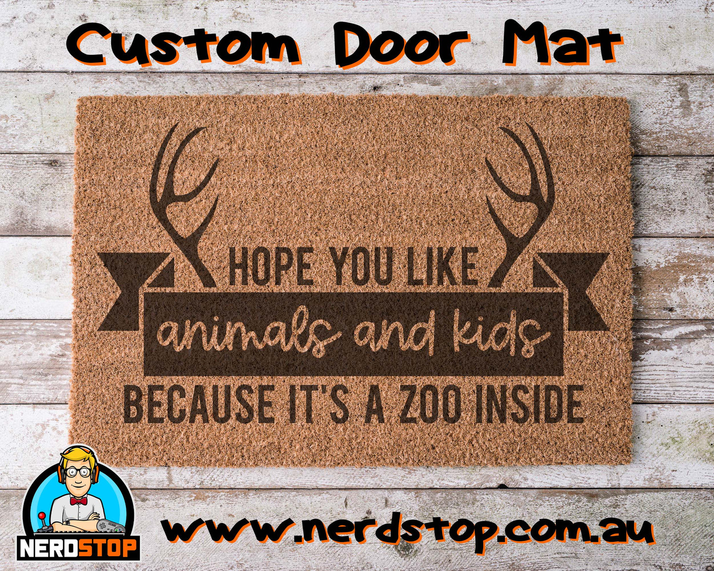 Coir Doormat - Zoo Inside