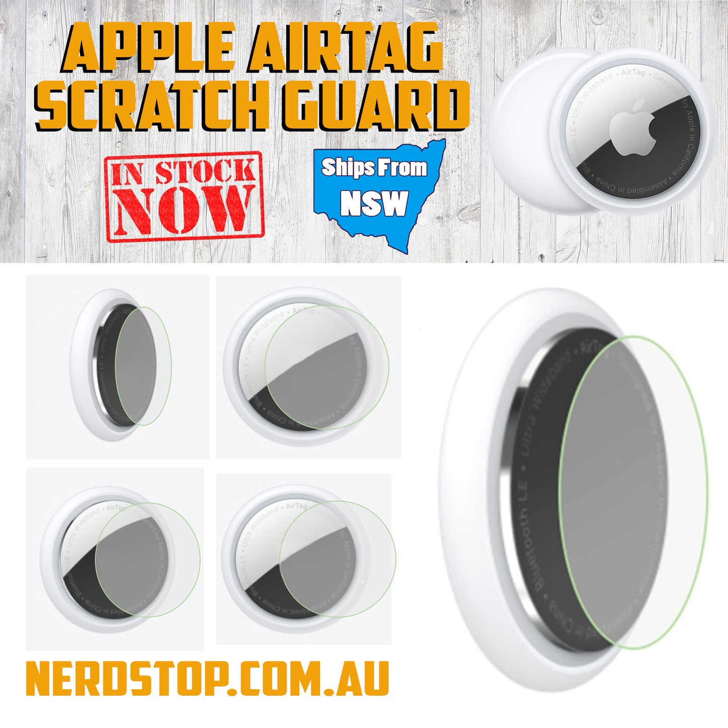 Apple AirTag Scratch Protector Film - 10 Pack - Nerd Stop