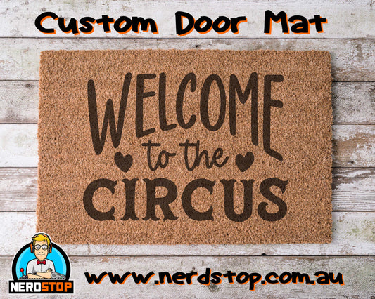 Coir Doormat - Welcome to the circus